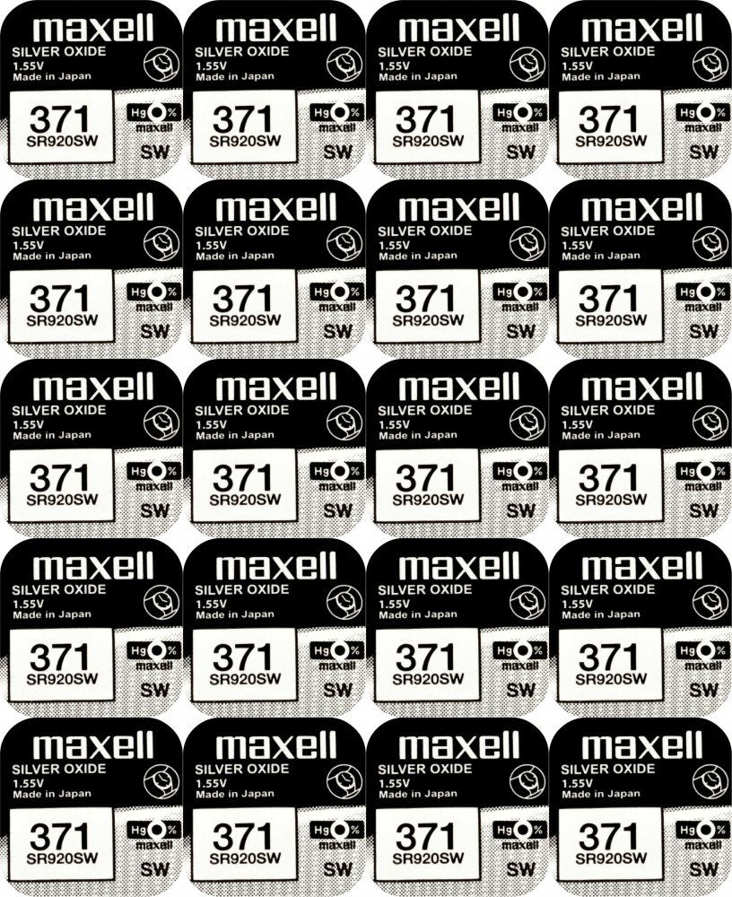 20x Bateria srebrowa Maxell 371/SR920SW, 1 sztuka