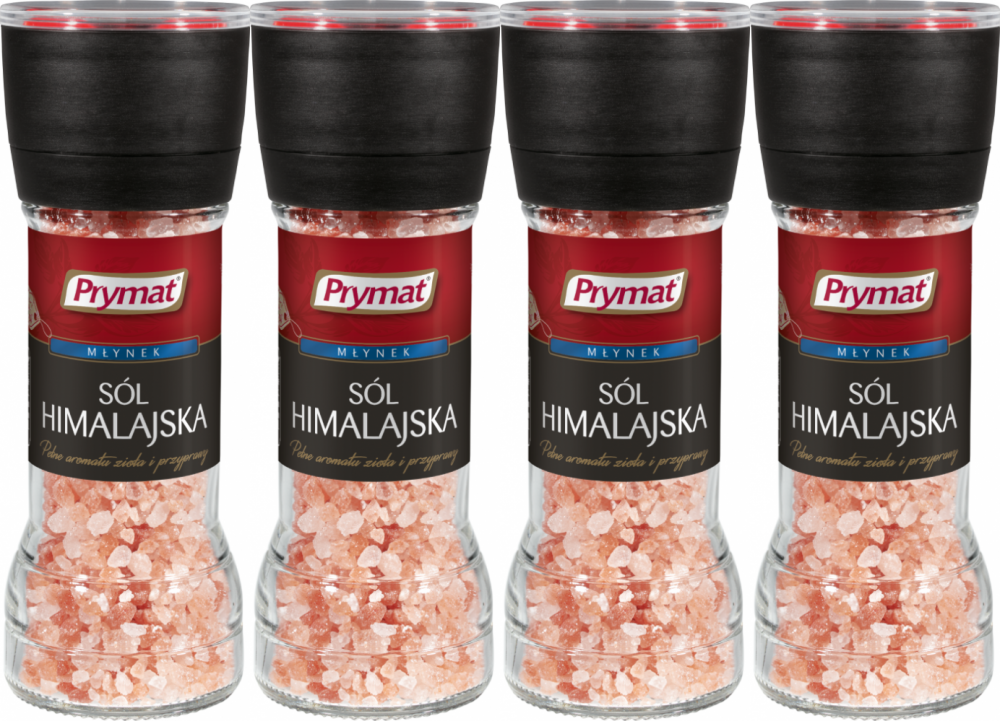 4x Sól himalajska Prymat, w młynku, 110g
