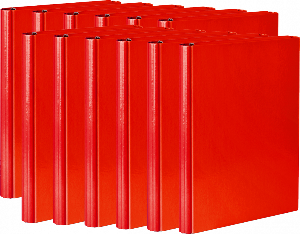 12x Teczka na rzep VauPe, skrzydłowa, A4, 40mm, czerwony