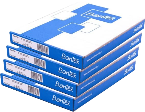 4x Koszulki krystaliczne Bantex, w kartoniku, A4, 45 μm, 100 sztuk, transparentny