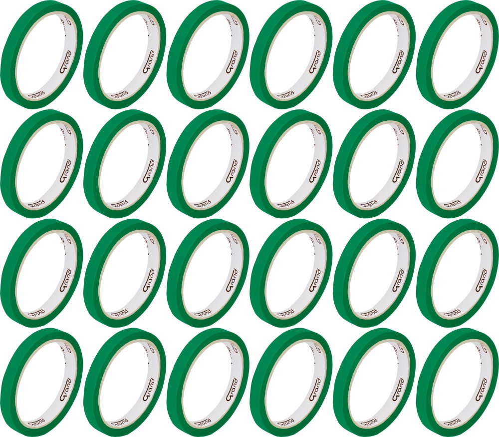 24x Taśma pakowa Grand, 12mmx50m, zielony