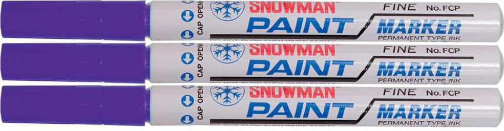3x Marker olejowy Snowman, średni, okrągła, fioletowy