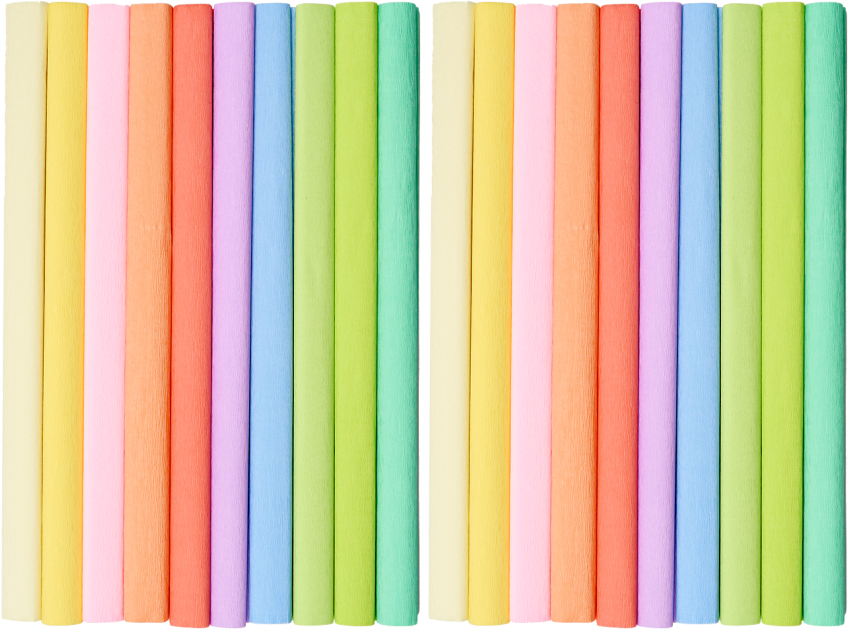 2x Bibuła marszczona TOP 2000 Creatino, 50x200cm, 10 sztuk, mix kolorów pastelowych