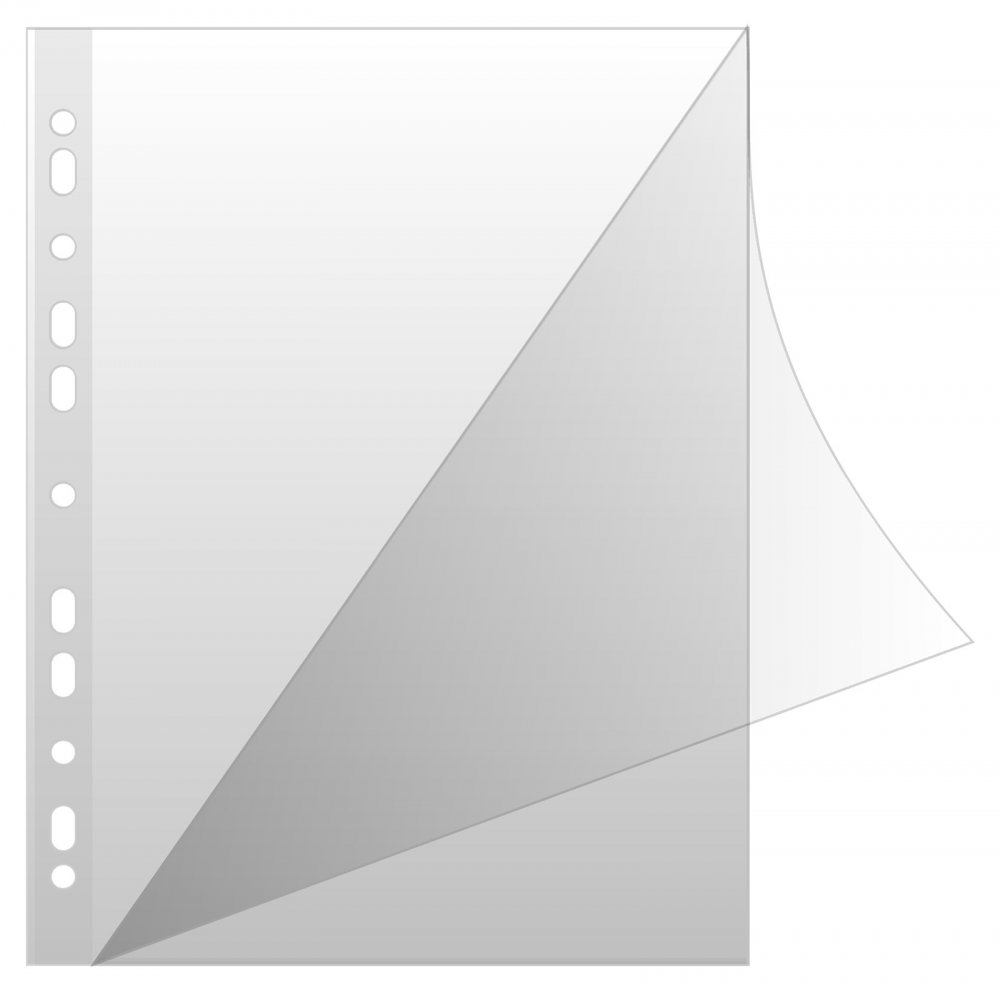 Koszulki krystaliczne Donau, A4, w kartoniku, typ L, 150μm, 50 sztuk, transparentny