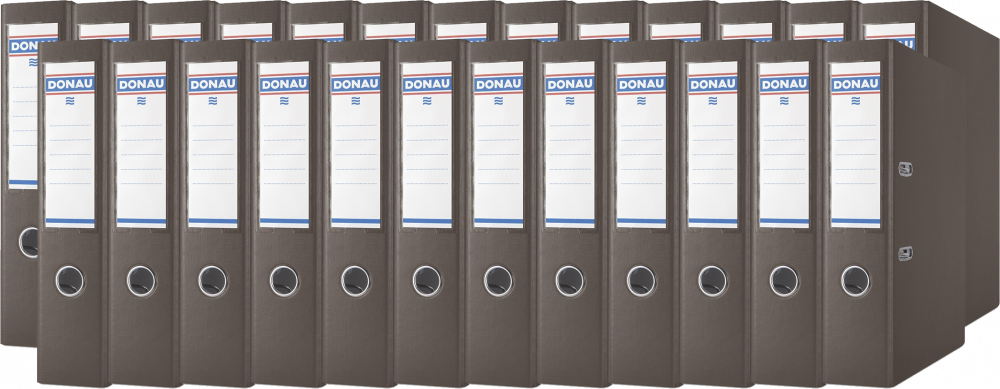 25x Segregator A4 Donau Master, szerokość grzbietu 75mm, do 500 kartek, brązowy