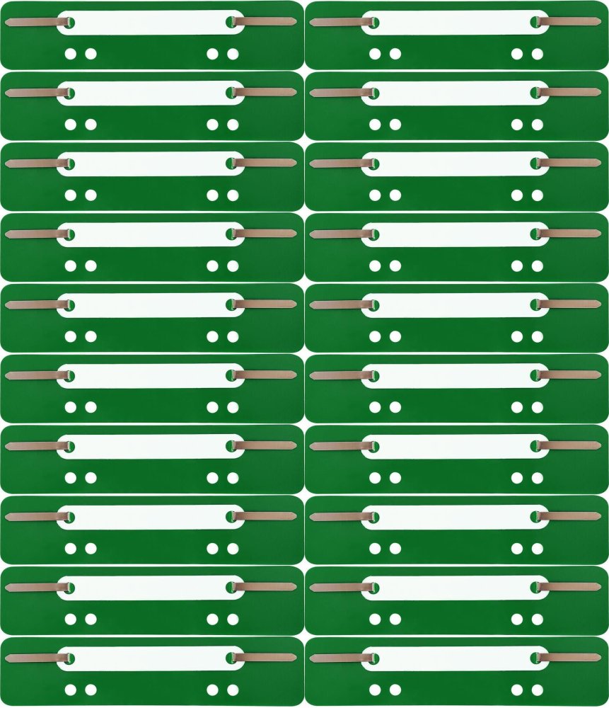 20x Wąsy skoroszytowe MemoBe, 25 sztuk, zielony