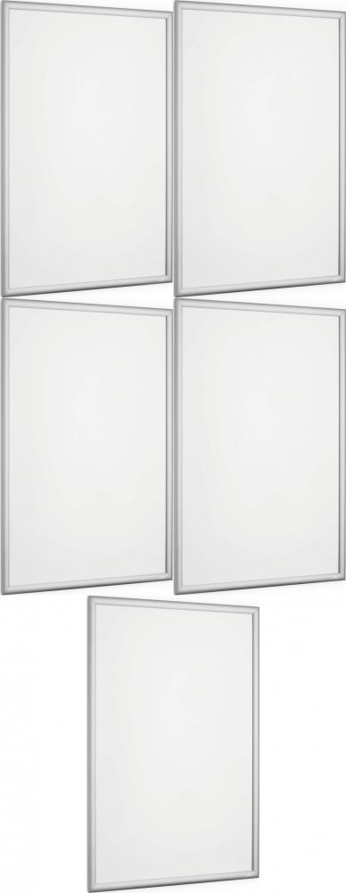5x Ramka zatrzaskowa Durable, aluminiowa, A1, srebrny