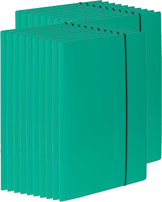 20x Teczka kartonowa z gumką VauPe Soft, A4, 450g/m2, 20mm, turkusowy