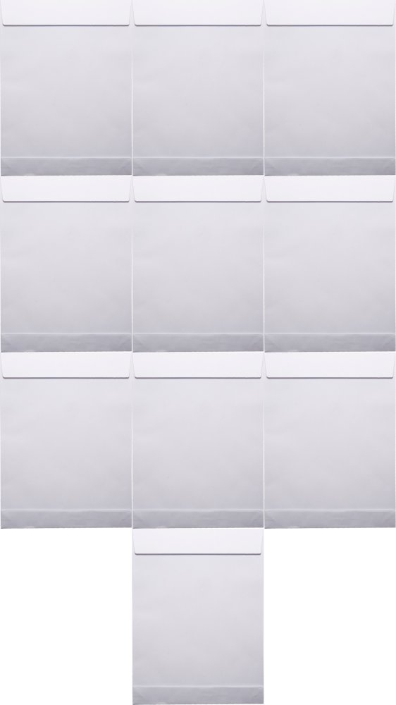 10x Koperta rozszerzana NC, B5, z paskiem HK, 10 sztuk, biały