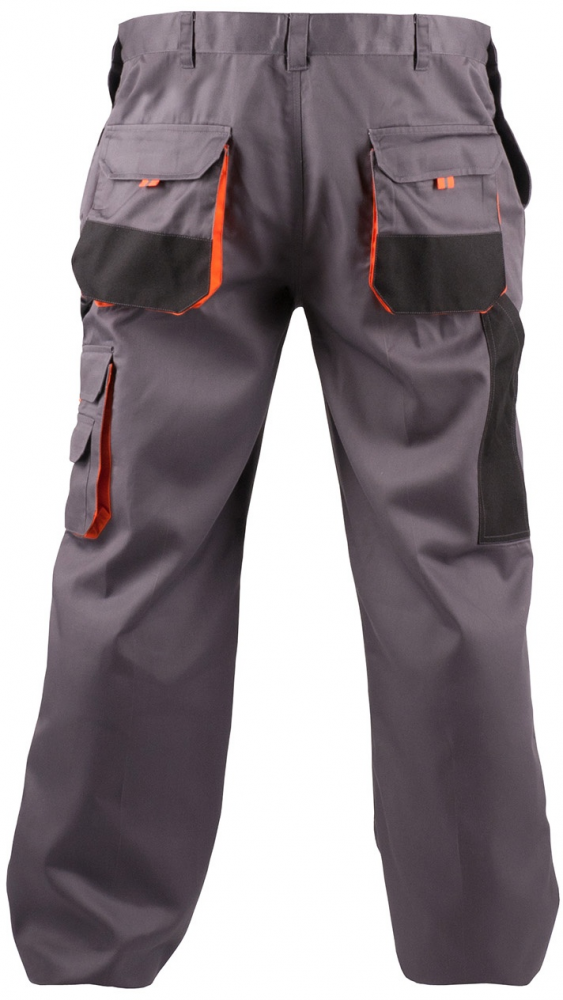 Spodnie robocze Fridrich&Fridrich Chris, gramatura 235g, rozmiar 60, szaro-pomarańczowy