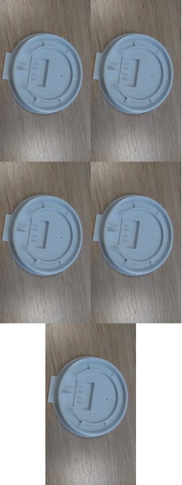 5x Pokrywka do kubka, średnica 80mm, 100 sztuk, biały
