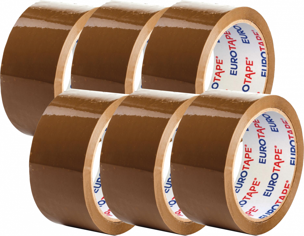 6x Taśma pakowa Dalpo, 48mmx60m, brązowy