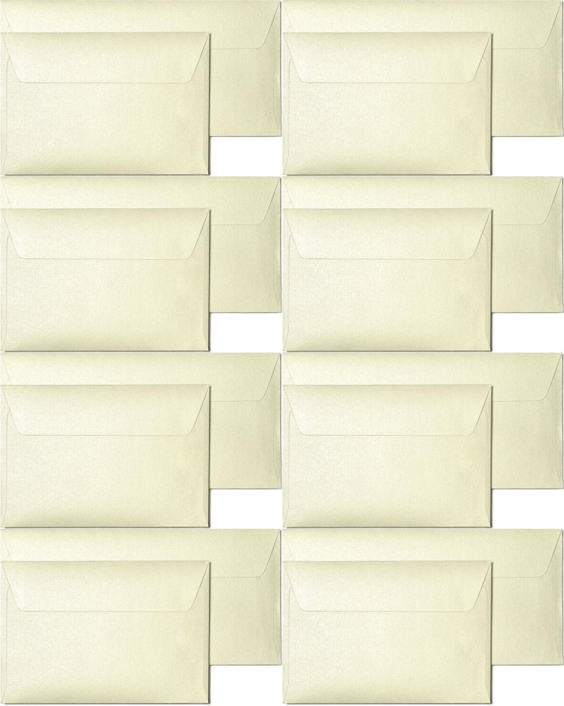 8x Koperta ozdobna Galeria Papieru, Millenium, C6, 120 g/m2, 10 sztuk, kremowy
