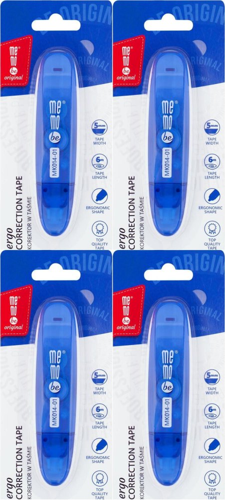 4x Korektor w taśmie MemoBe Ergo, 5mmx6m