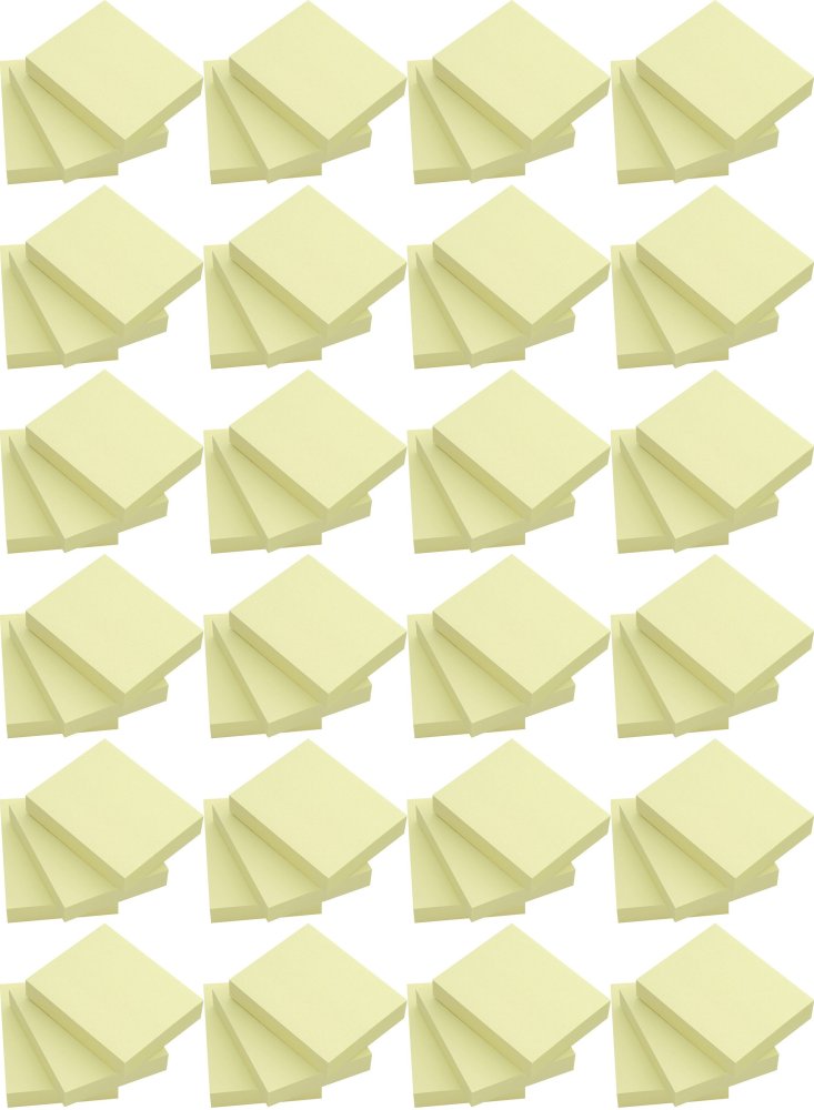 24x Karteczki samoprzylepne Q-Connect, 38x51mm, 3x100 karteczek, żółty pastelowy