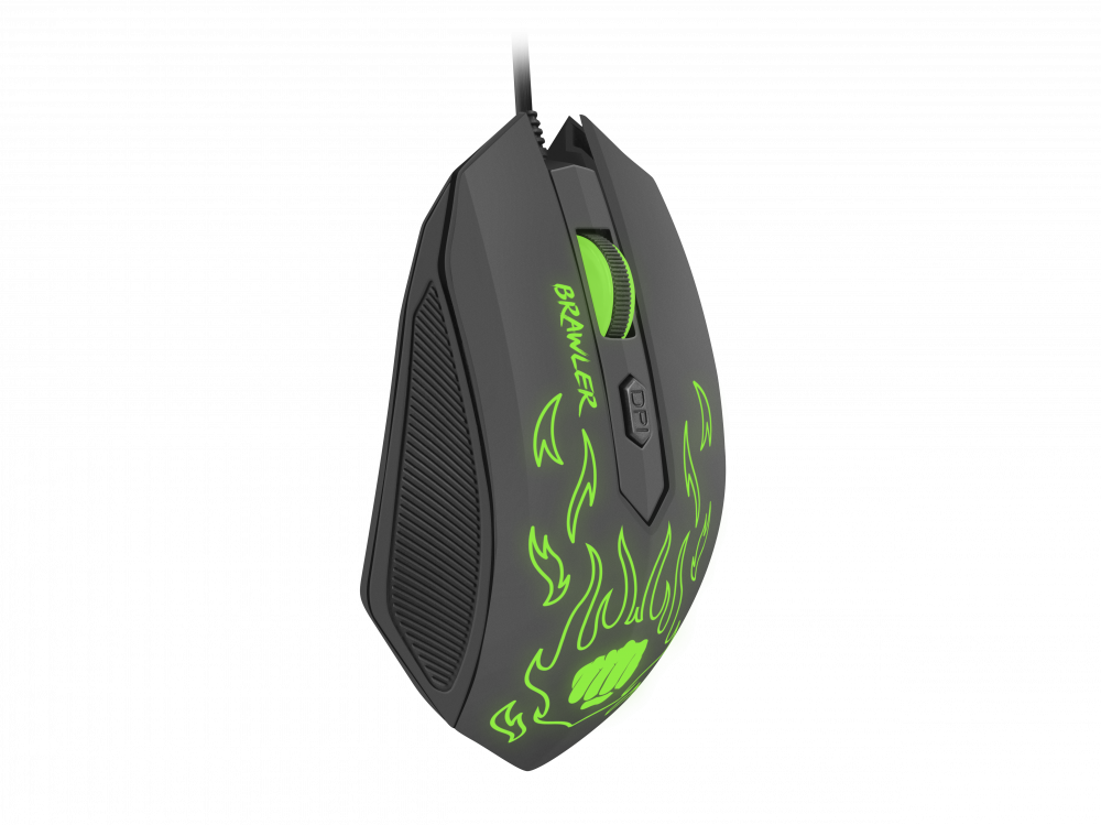 Mysz przewodowa Fury Brawler, podświetlenie, optyczna, czarny