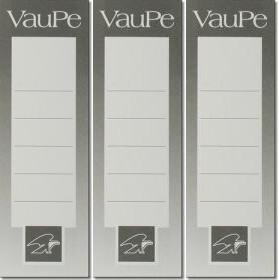 3x Etykiety do segregatorów VauPe, wsuwane, 25x152mm, 25 sztuk, szary