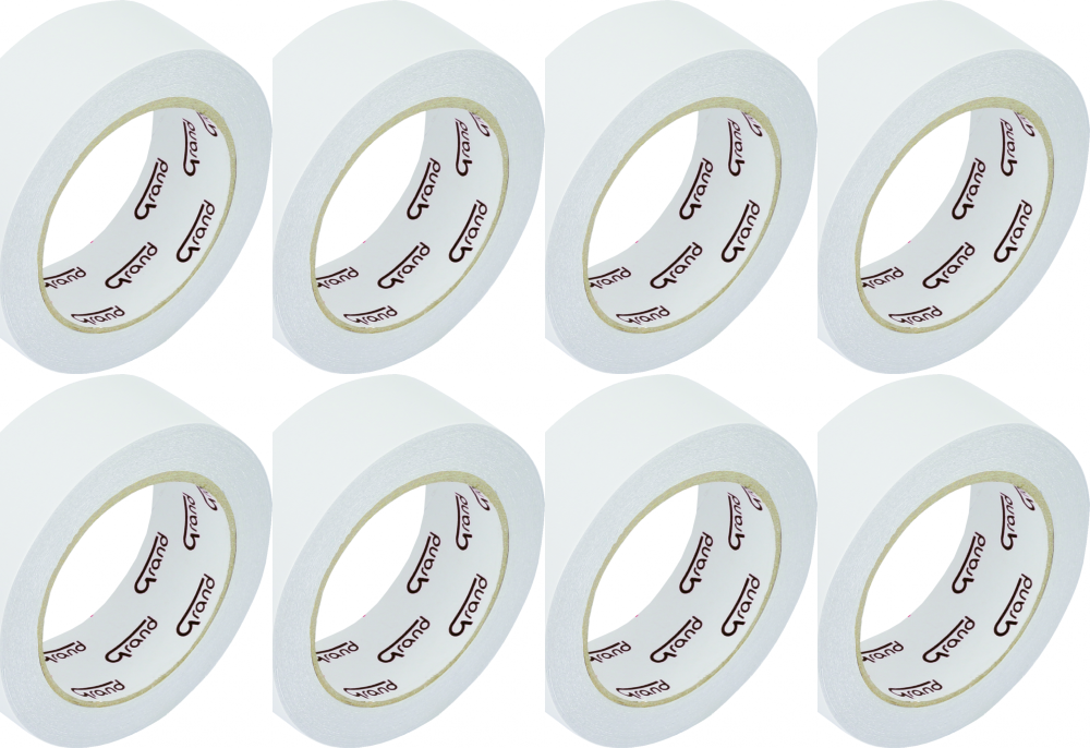 8x Taśma dwustronna Grand, 38mm x 10m, przezroczysty