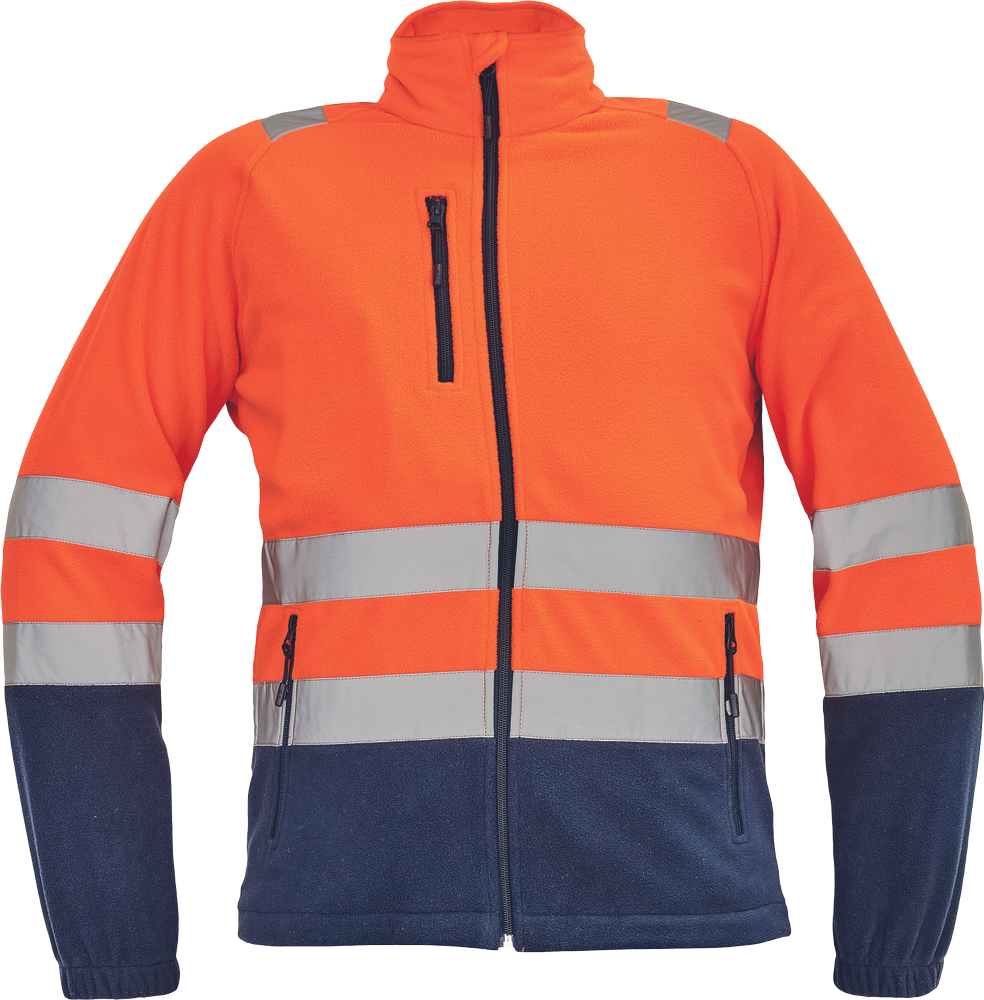 Kurtka polarowa Cerva Sevilla HV, rozmiar M, pomarańczowo-granatowy