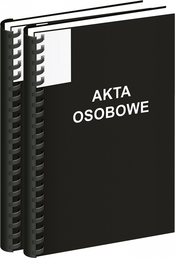 2x Teczka do akt osobowych Interdruk, A4, 350g/m2, czarny