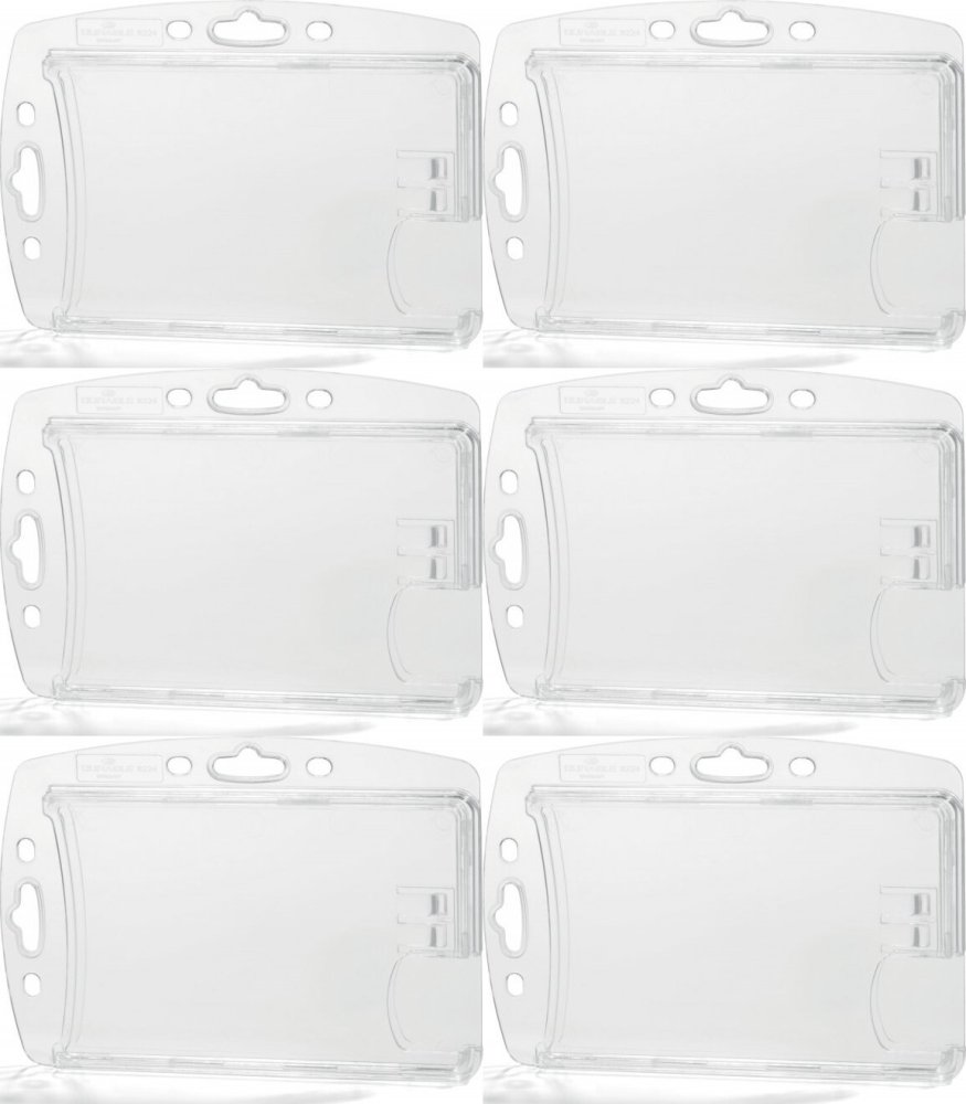 6x Etui na dwie karty identyfikacyjne Durable, 54x85 mm, 10 sztuk, przezroczysty