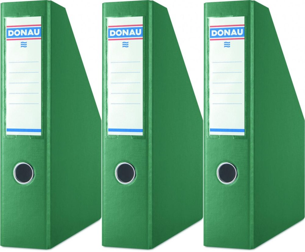 3x Organizer kartonowy na dokumenty Donau, A4, 75 mm, do 750 kartek zielony