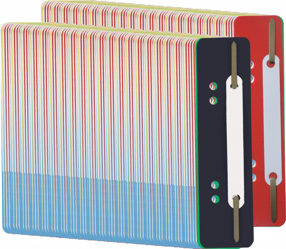 50x Wąsy skoroszytowe spinające dokumenty Durable, 25 sztuk, mix kolorów