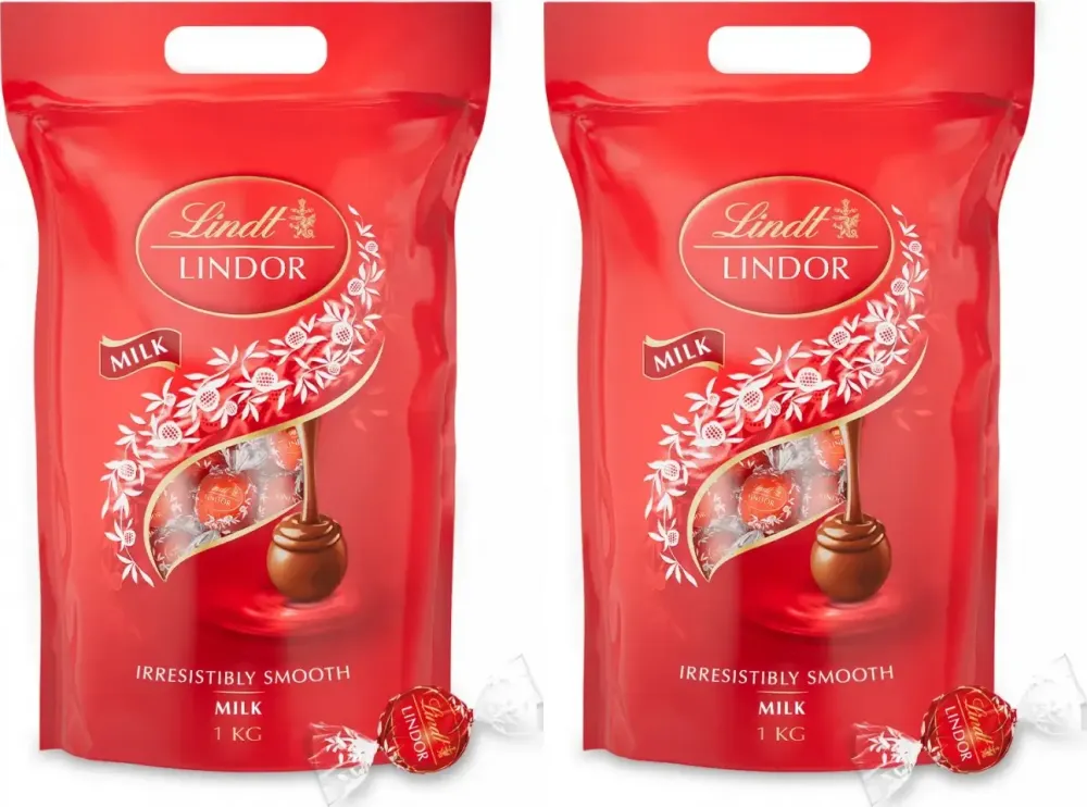 2x Praliny Lindt Lindor Milk, czekolada mleczna, 1kg