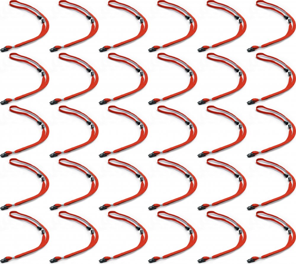 3x Taśma tekstylna z plastikowym klipsem Durable, 1x44cm, 10 sztuk, czerwony