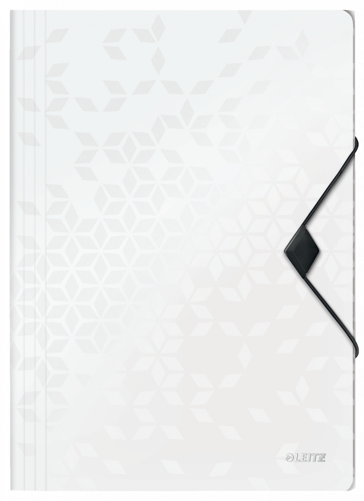 Teczka plastikowa z gumką Leitz Wow, A4, 15mm, biały