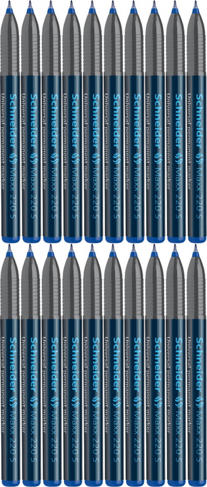 20x Foliopis permanentny Schneider Maxx 220, okrągła, S, 0.4 mm, niebieski