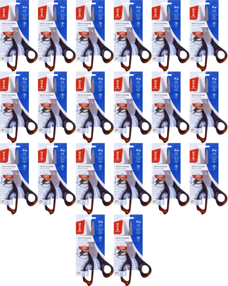 20x Nożyczki biurowe MemoBe, 19cm, bursztynowy