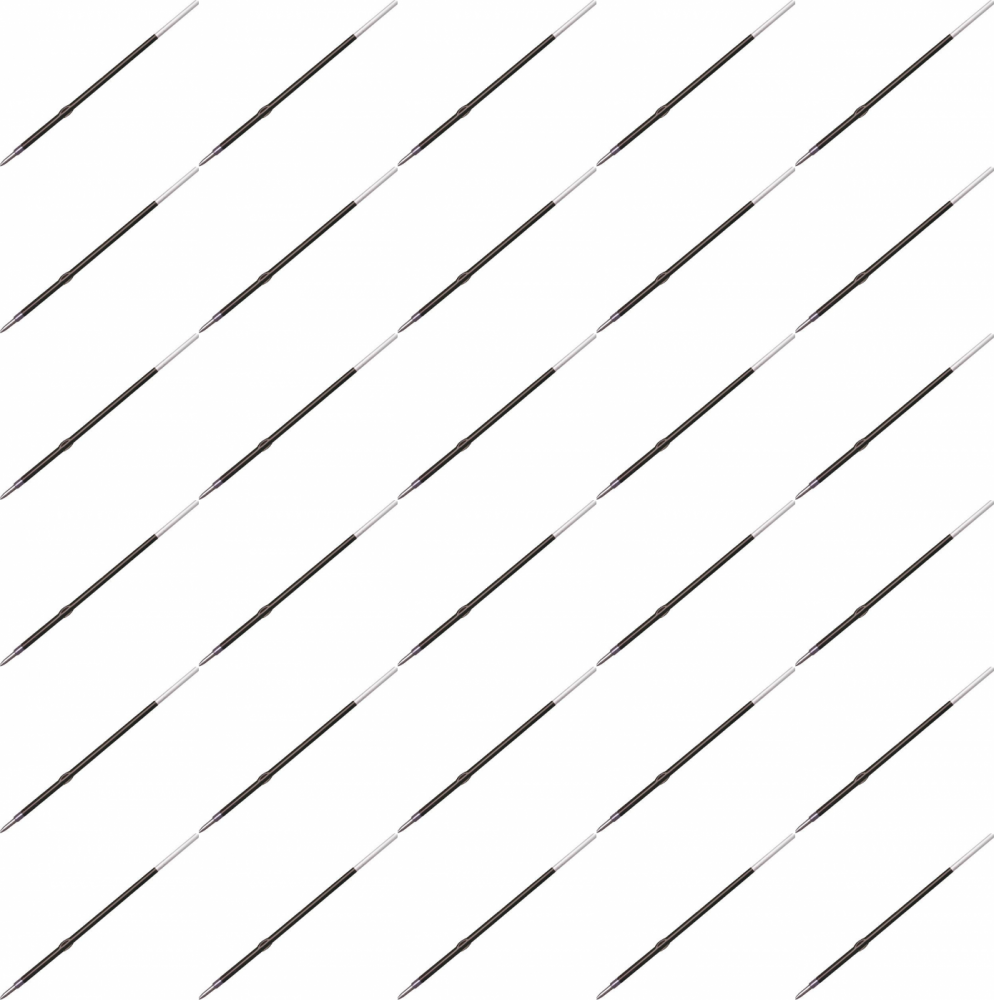 100x Wkład X-21 do długopisu Kamet, zwykły (krótki), 0.8mm, czarny