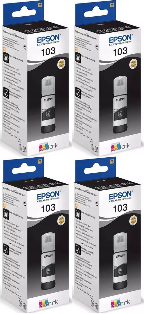 4x Tusz Epson 103 C13T00S14A (T00S14A), 4500 stron, black (czarny)