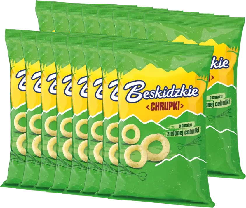 16x Chrupki Beskidzkie Aksam, zielona cebulka, 85g