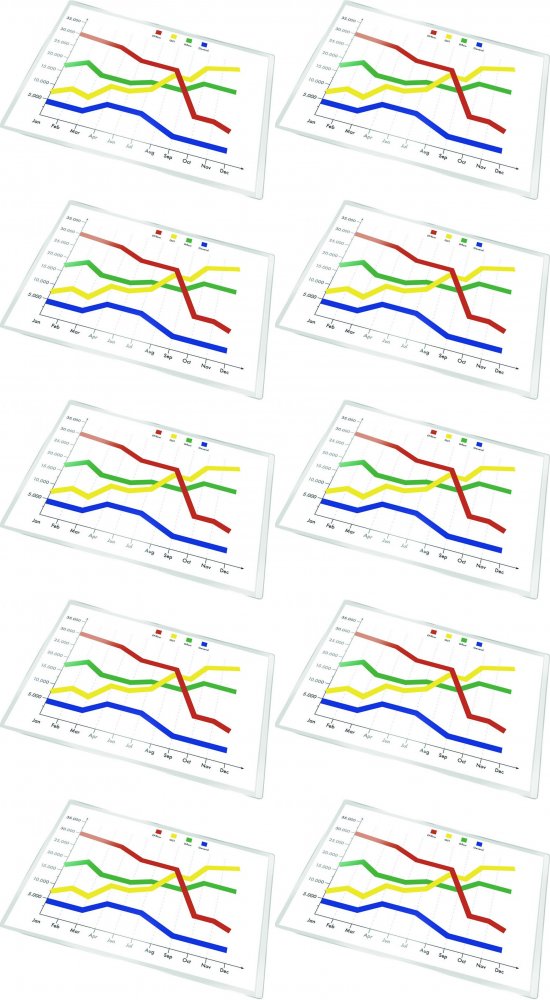 10x Kieszeń samoprzylepna Q-Connect, A4, 220x305mm, 5 sztuk, transparentny