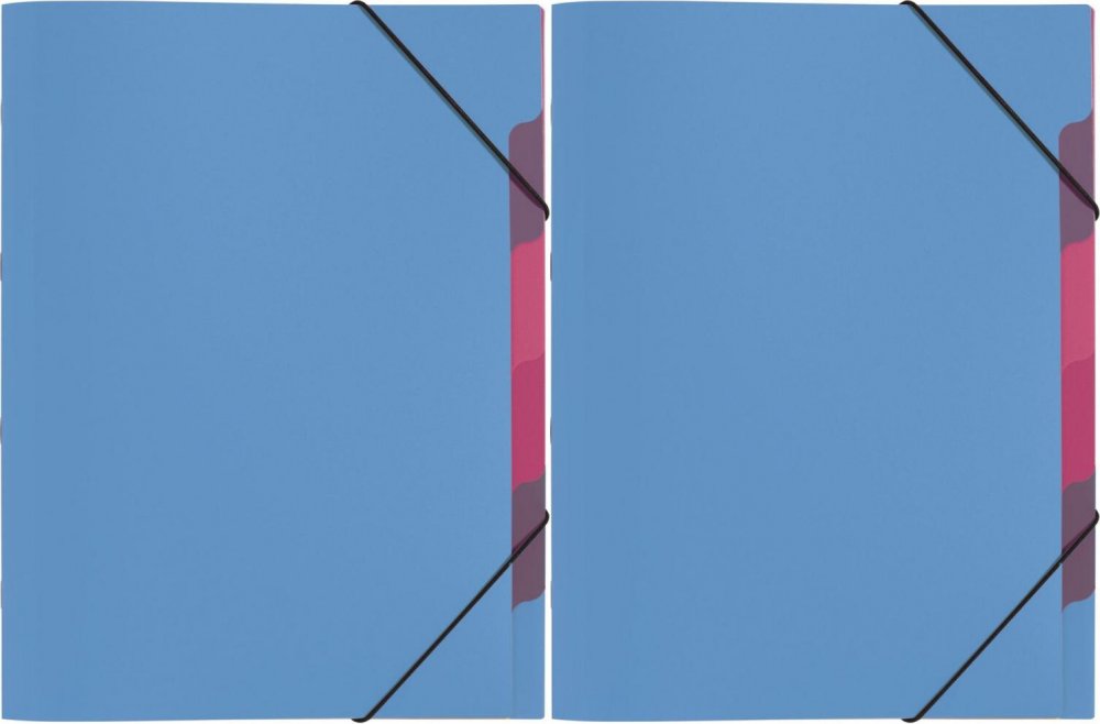 2x Teczka z przegródkami Pagna, A4, 5 przekładek, jasny niebieski