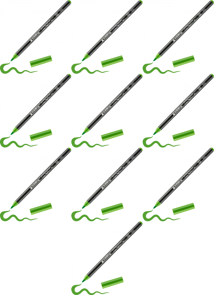 10x Pisak do powierzchni ceramicznych edding 4200, 1-4mm, 1 sztuka, jasnozielony