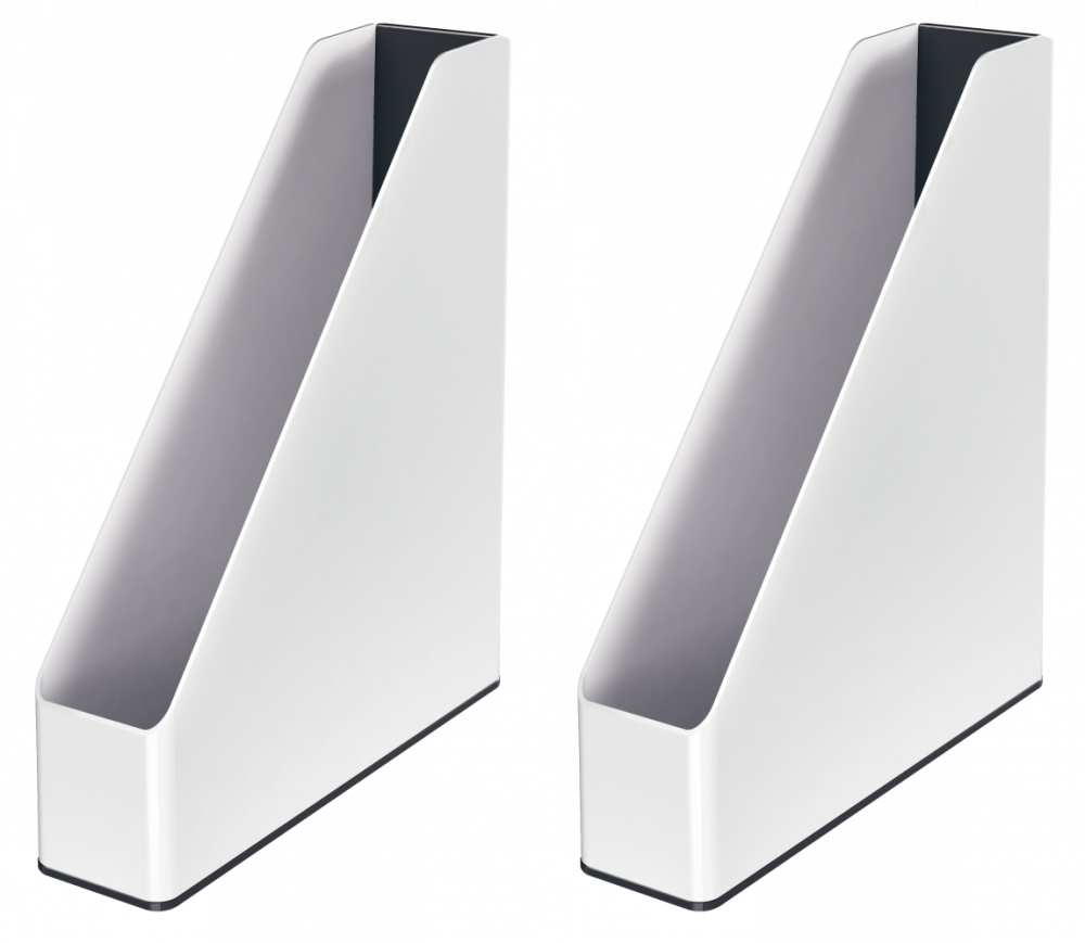 2x Organizer na dokumenty Leitz WOW, dwukolorowy, A4, 73mm, biało-czarny