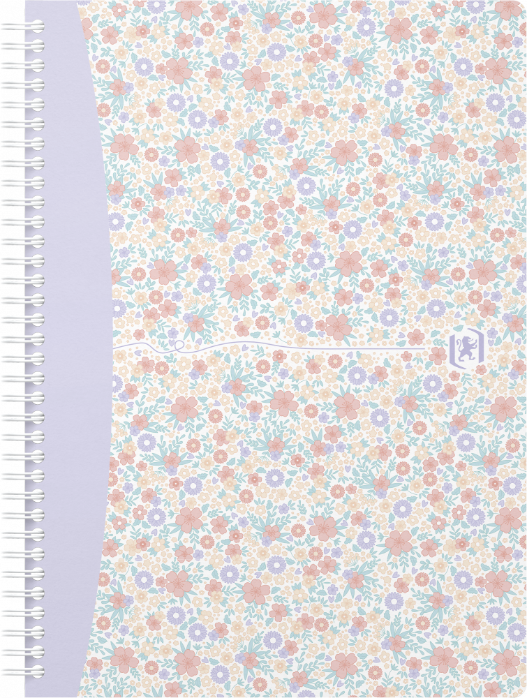 Kołonotatnik Oxford Floral, B5, w kratkę, 60 kartek, okładka kartonowa, mix wzorów
