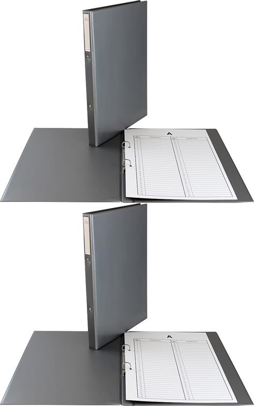 2x Teczka do akt osobowych Biurfol, A4, 20mm, 2 ring, szary