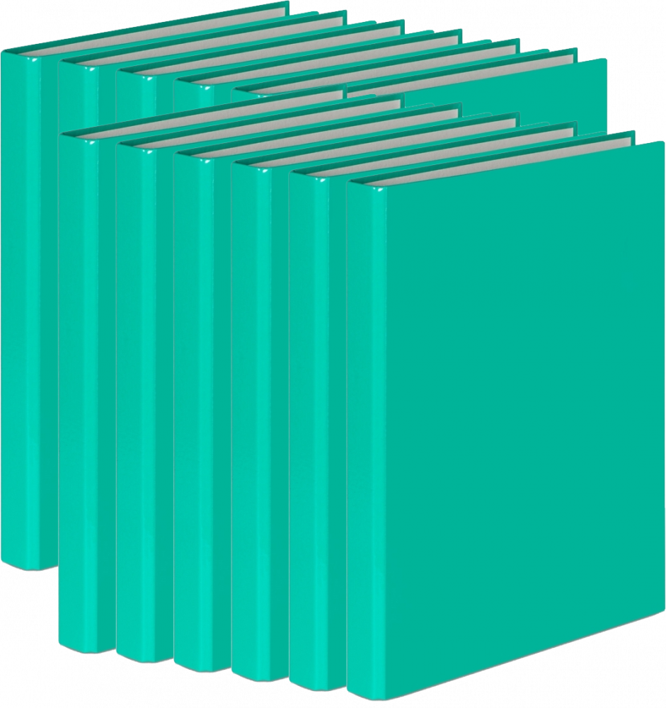 12x Segregator ringowy VauPe, A4, szerokość grzbietu 25mm, 4 ringi, turkusowy