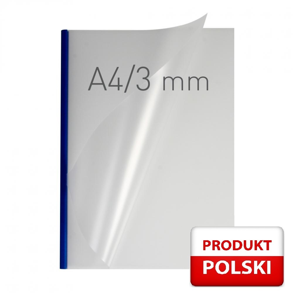 Okładka kanałowa easy Cover Double Semi Matt Opus, A4, 3mm, do 30 kartek, niebieski