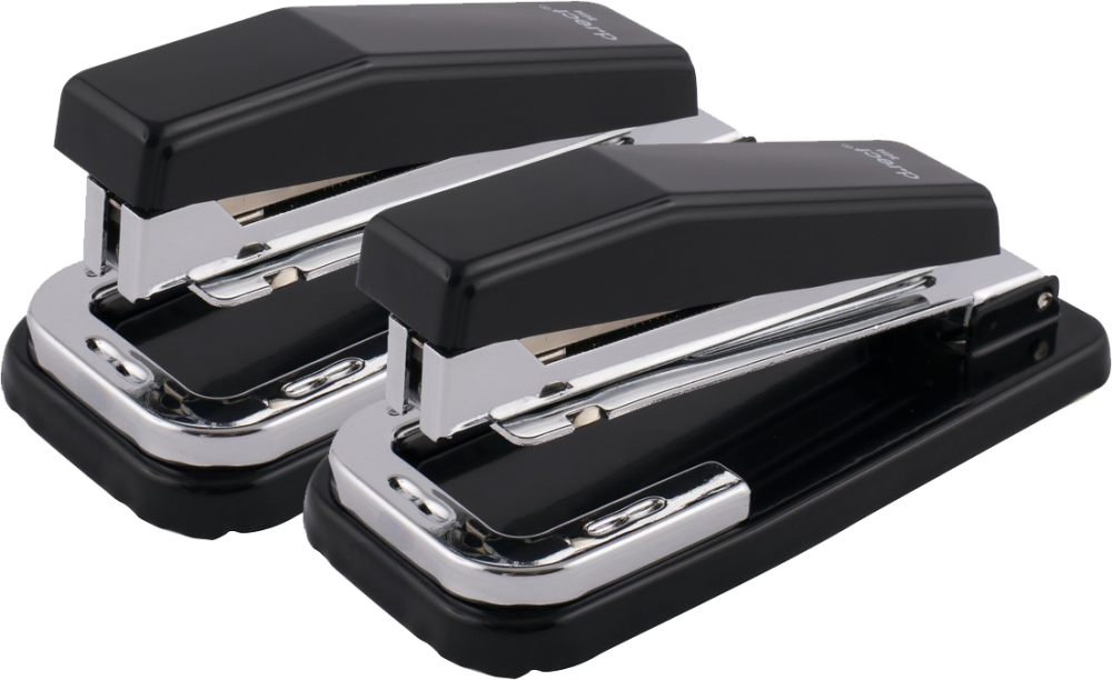 2x Zszywacz biurowy D.Rect 5414, obrotowy, do 30 kartek, czarny