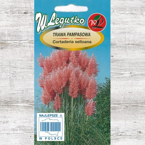 1 pac, Iarbă de pampas roz Legutko - Semințe: Mod de ambalare: 0.03 g