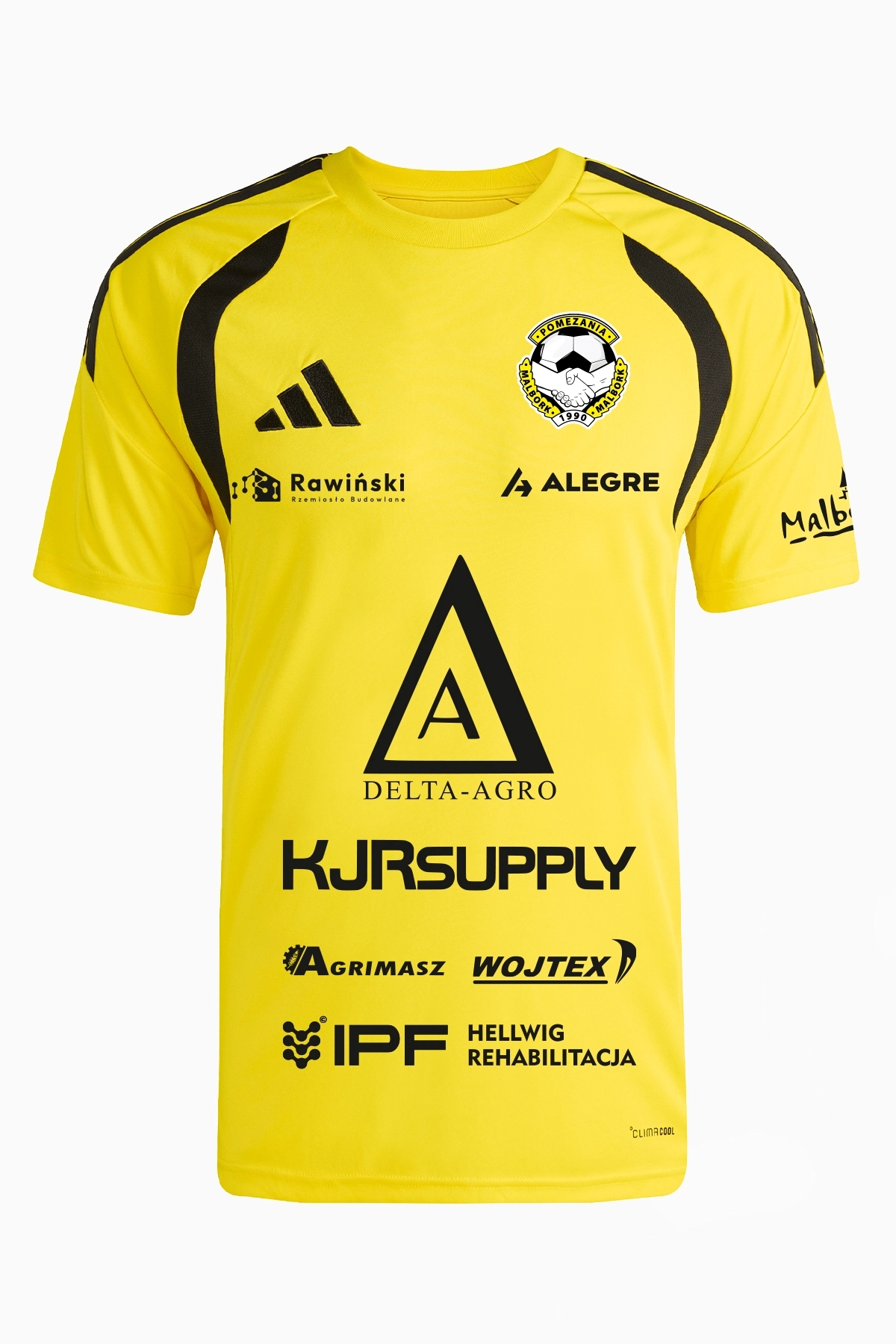 Koszulka meczowa adidas Pomezania Malbork Junior - Żółty