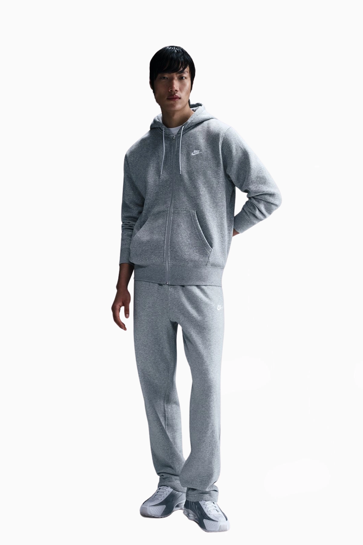 Bluza z kapturem Nike Club Full-Zip - Szary