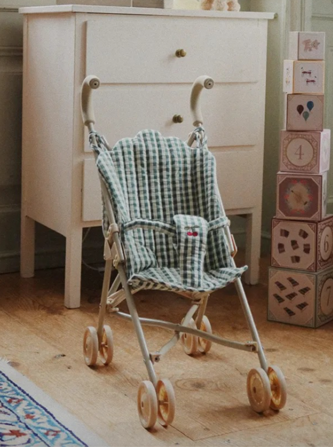 Wózek dla lalek SMOKE PINE CHECK Konges Sløjd