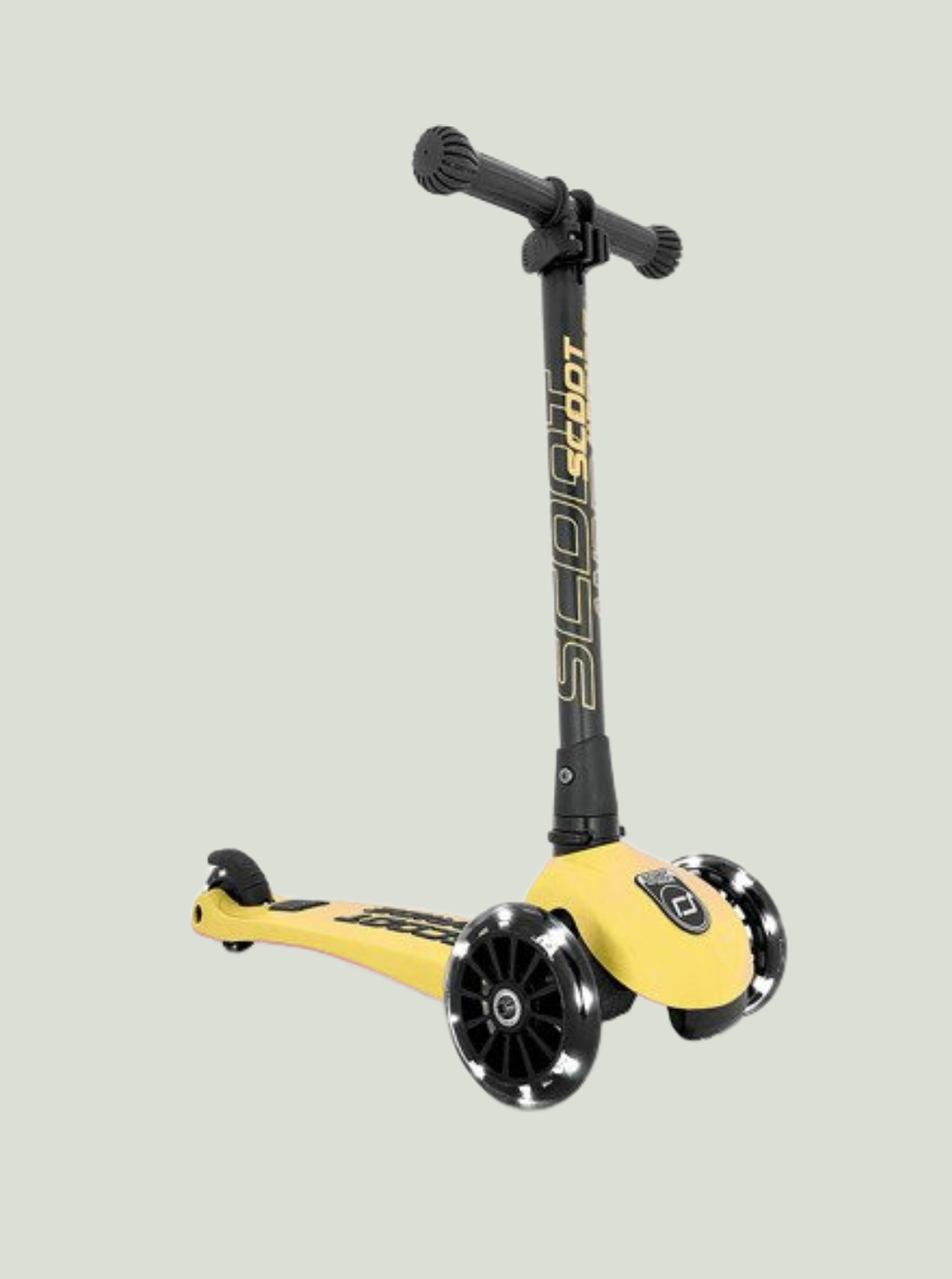 SCOOT & RIDE Highwaykick 3 LED Hulajnoga składana ze świecącymi kółkami 3+ Lemon