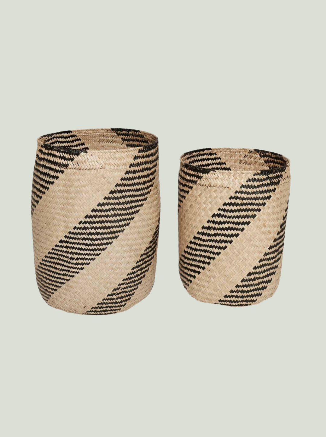 Kosz do przechowywania Twist – zestaw 2 szt Nature / Black OYOY Living